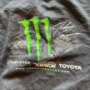 Vintage Monster Energy Racing Johnny Greaves Crewneck Sweatshirt, Y2K XL